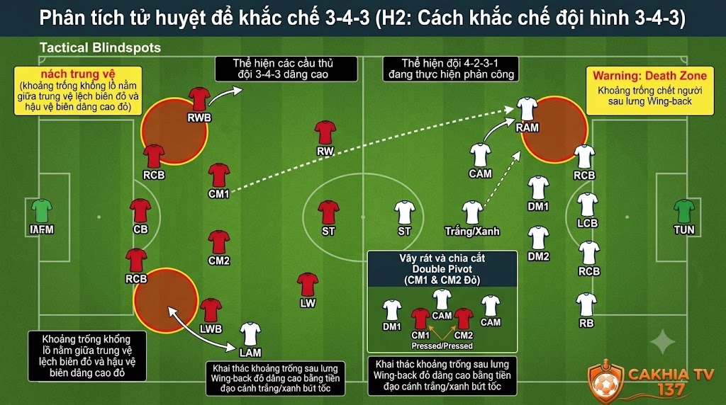 Sơ đồ 3-4-3 trong bóng đá: Cấu trúc, Cách vận hành và Phương pháp khắc chế